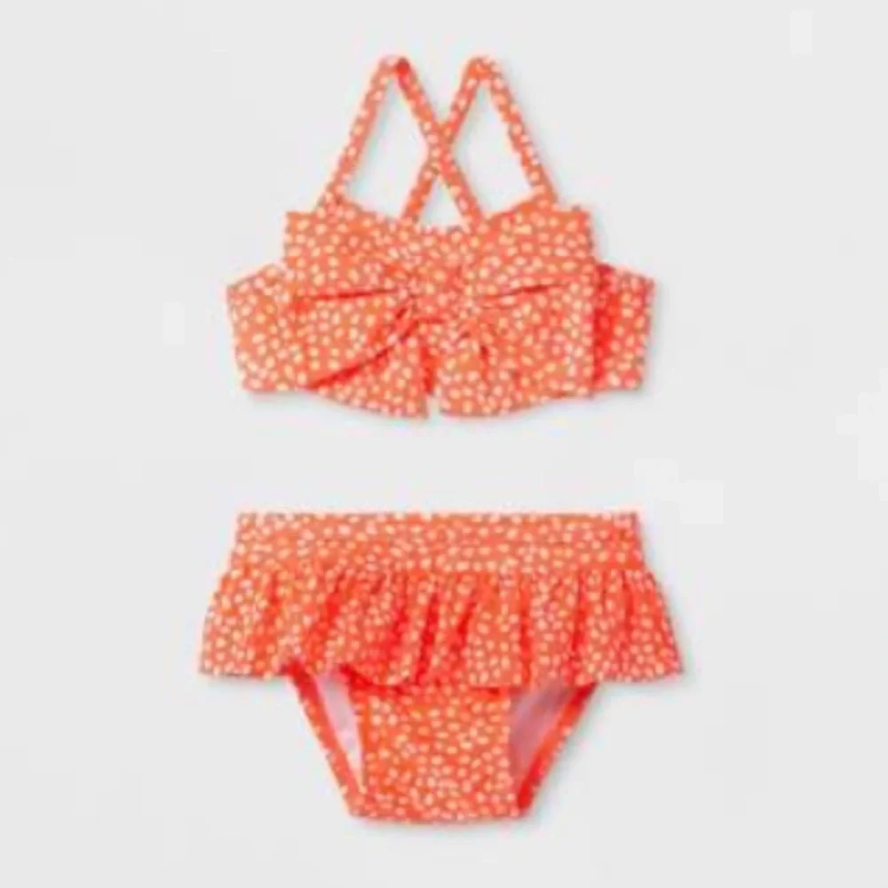 20. Cat & Jack Girls' Swimwear pink polka dots